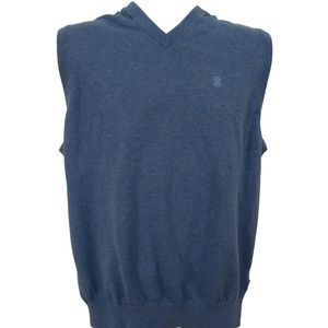 IZOD Mens Solid Blue Pullover Vest Sz XLT Tall